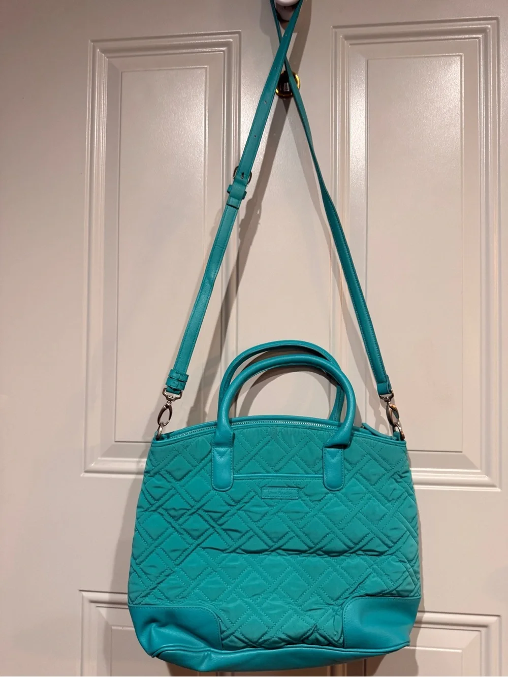 Vera Bradley Teal Quilted Crossbody Satchel